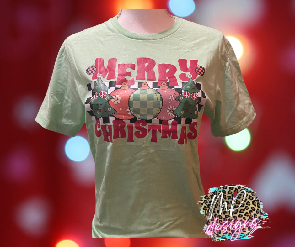 MERRY CHRISTMAS CHECKERED