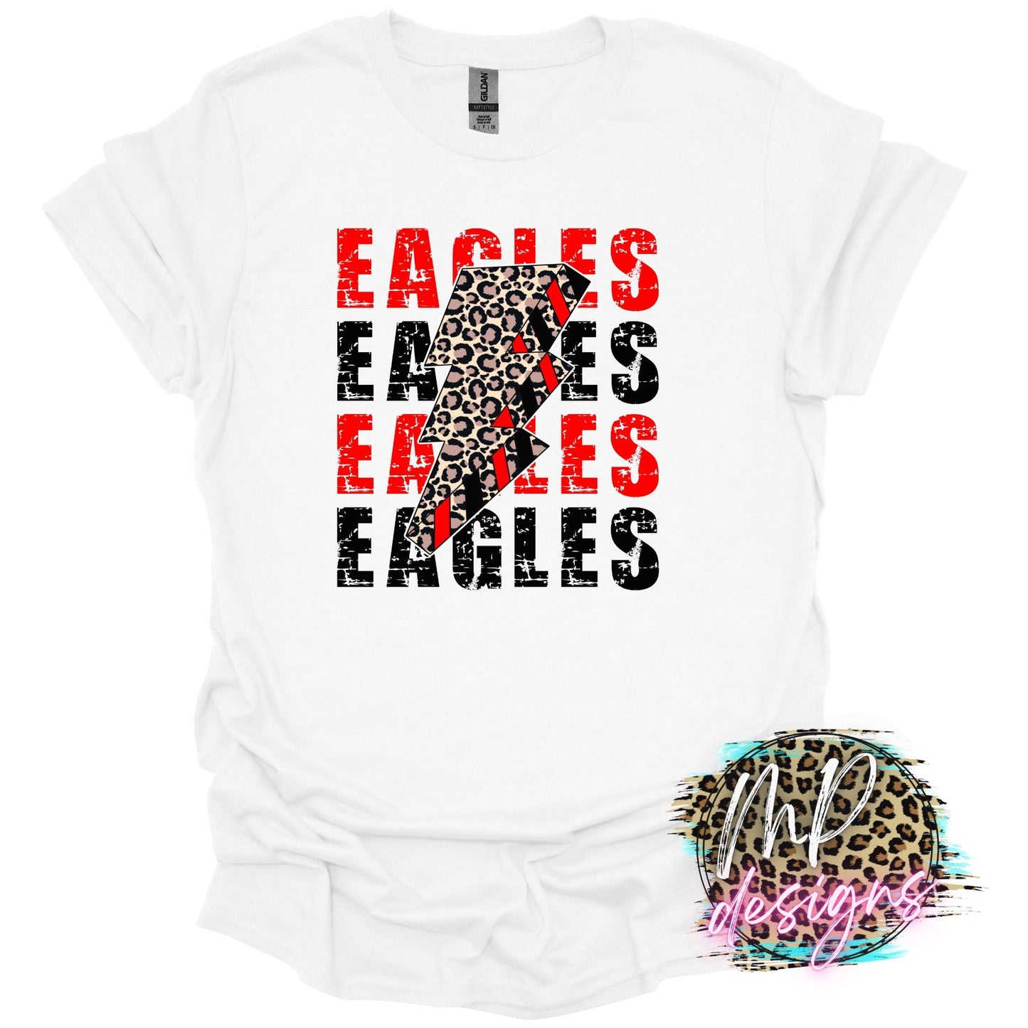 EAGLES BOLT RED T-SHIRT
