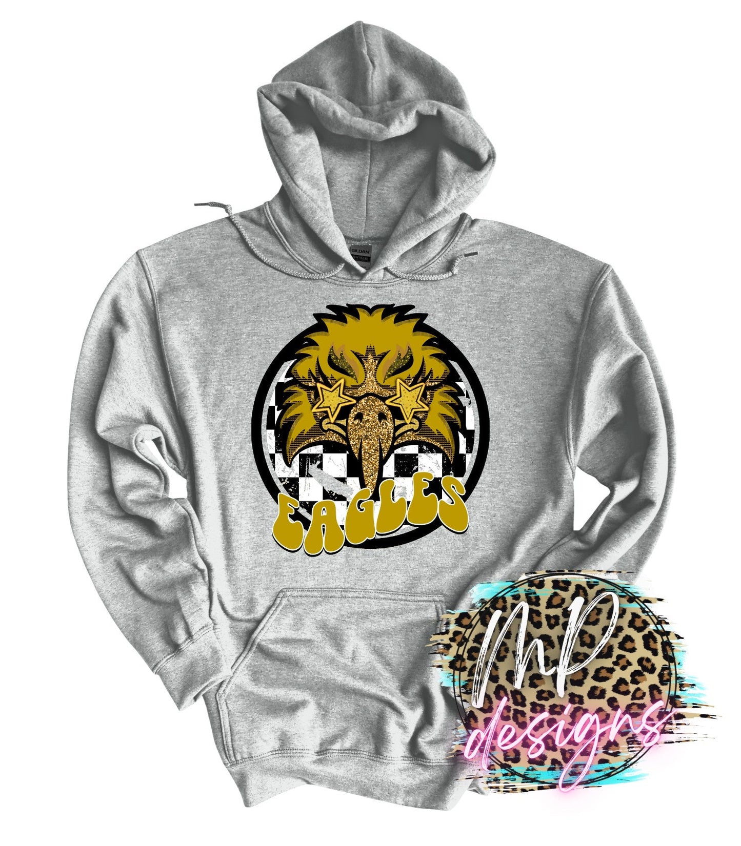 EAGLES PREPPY MASCOT GOLD LONG SLEEVE/SWEATSHIRT