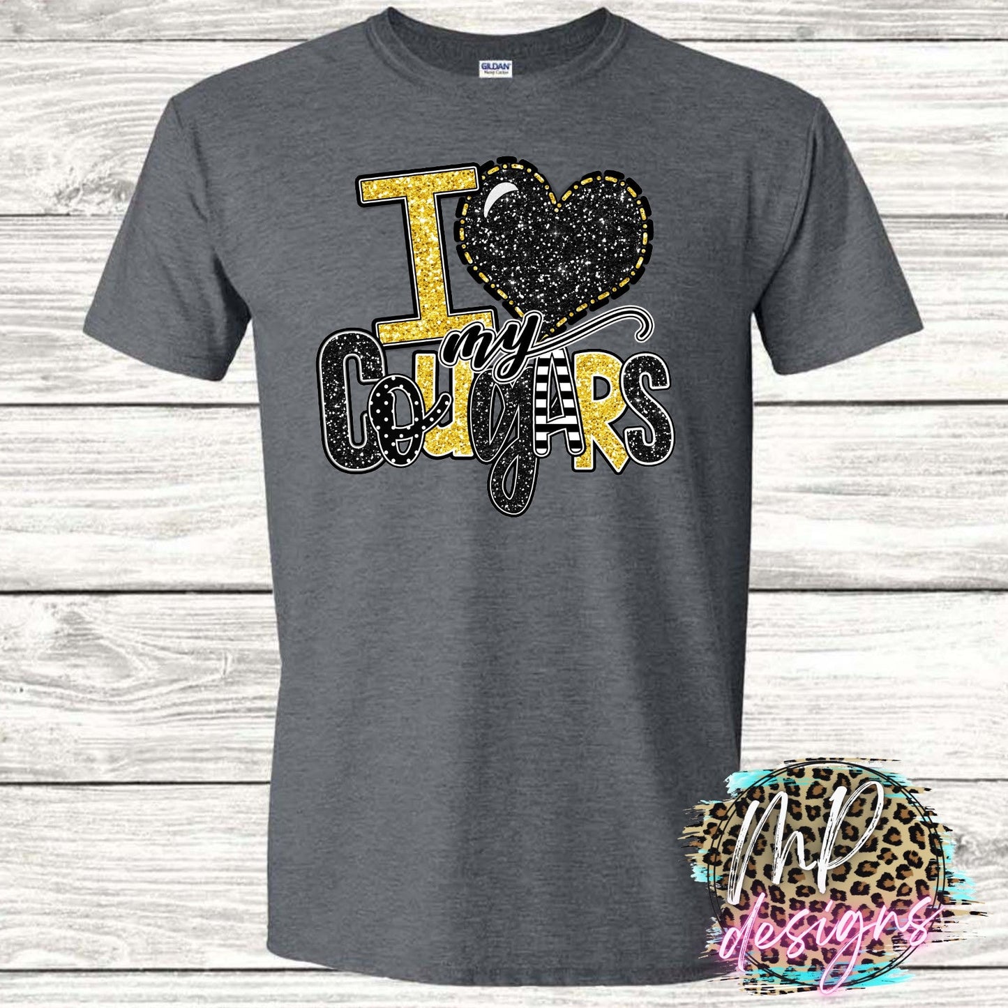 I LOVE MY COUGARS YELLOW T-SHIRT