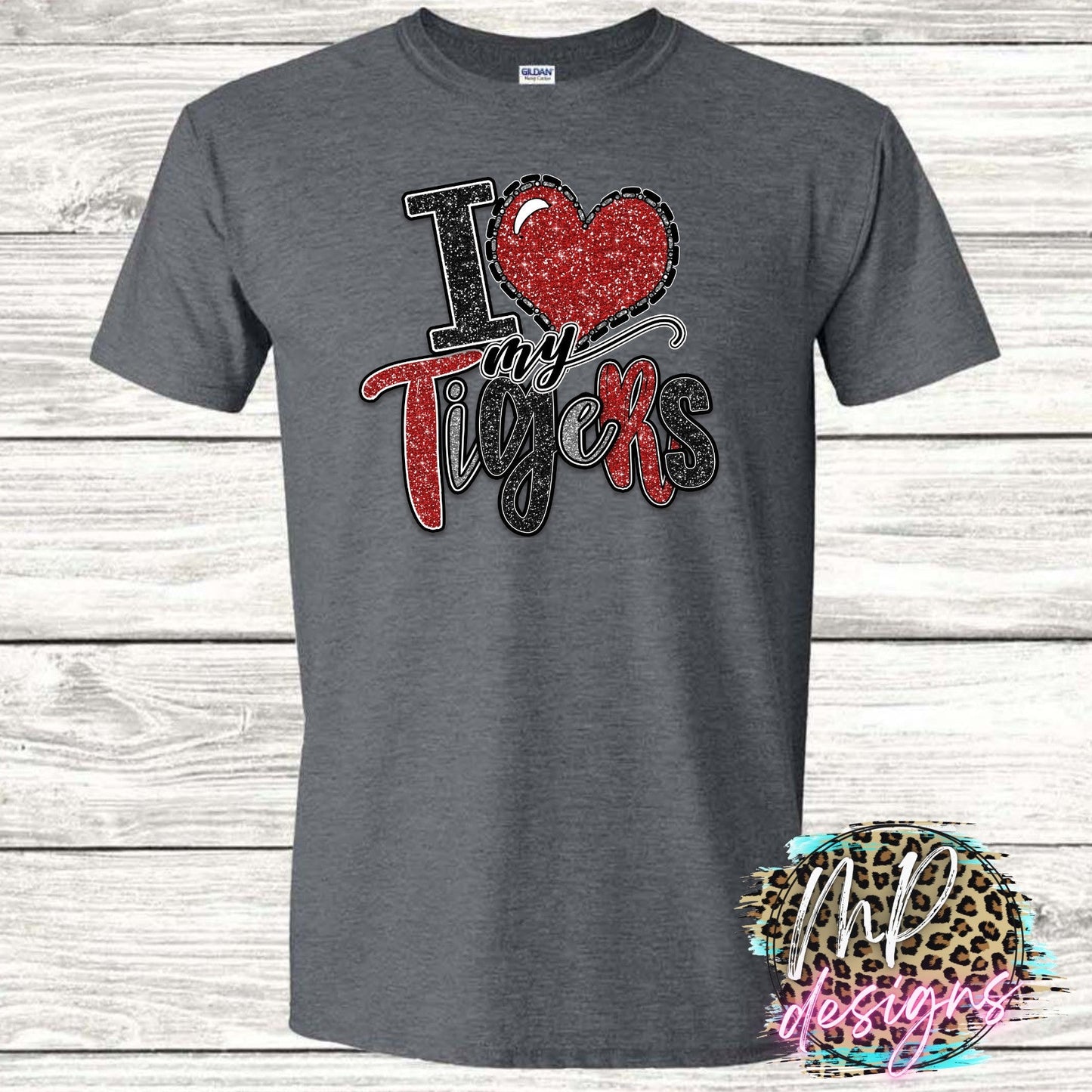 I LOVE MY TIGERS RED T-SHIRT