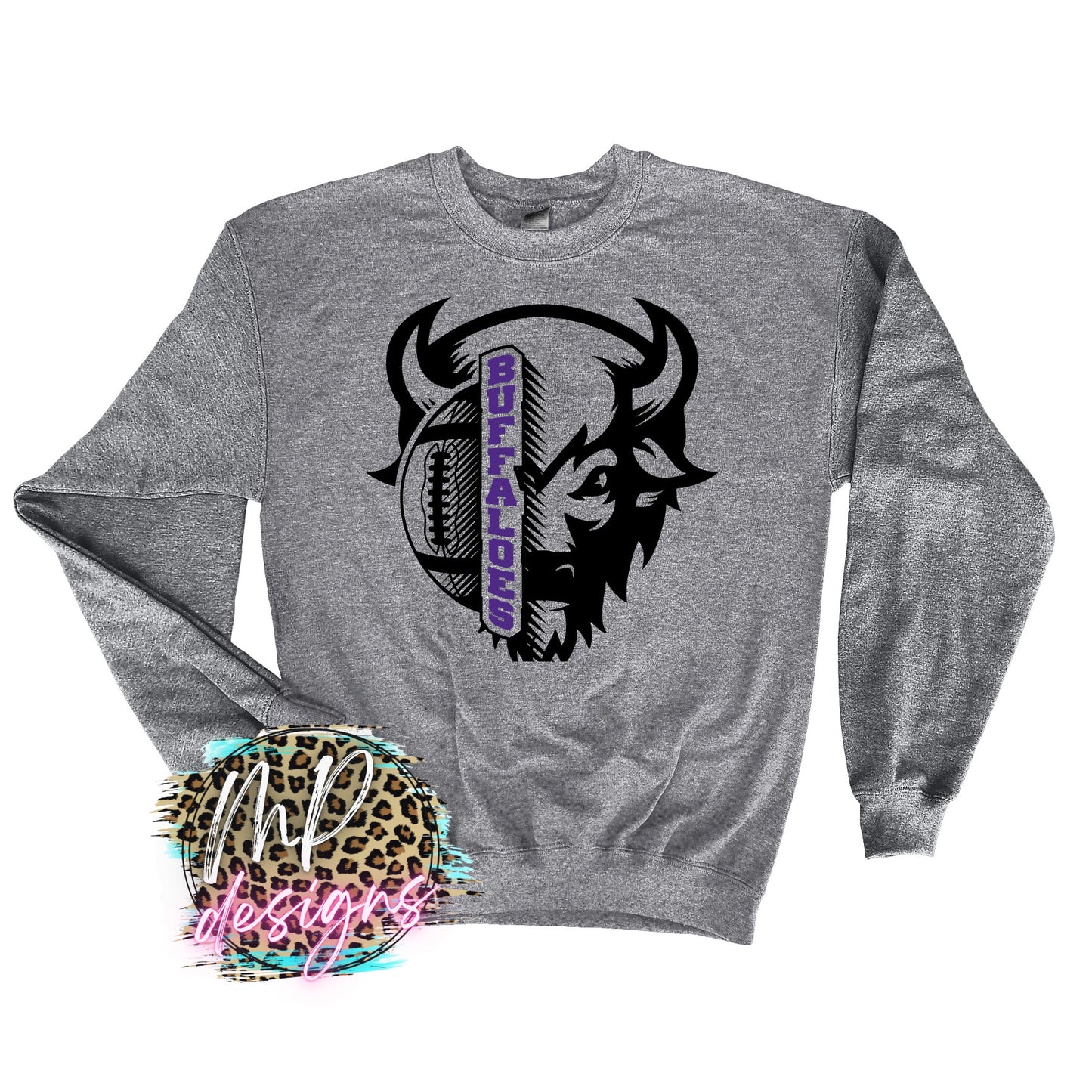 BUFFALOES FOOTBALL MASCOT PURPLE LONG SLEEVE/SWEATSHIRT
