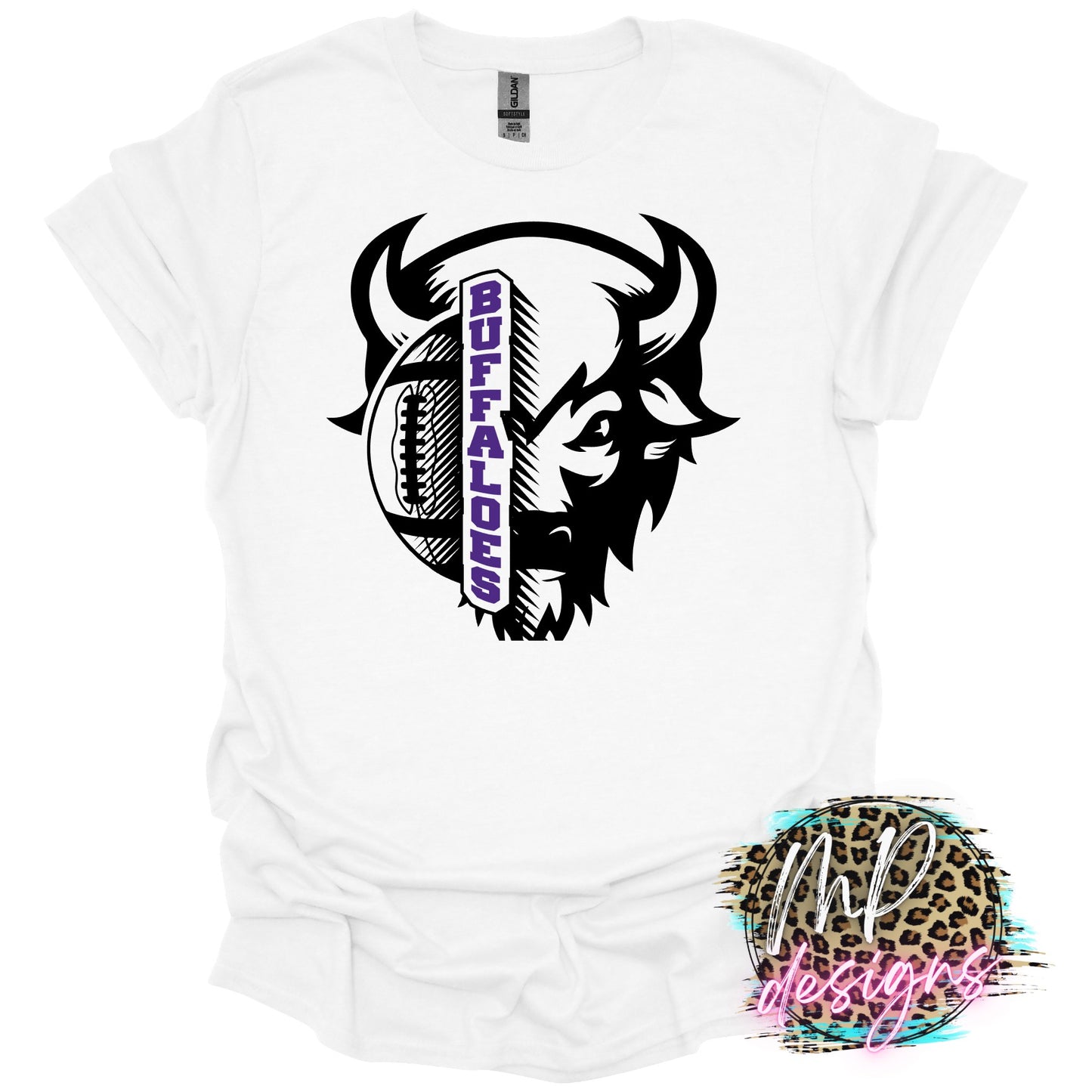 BUFFALOES FOOTBALL MASCOT PURPLE T-SHIRT