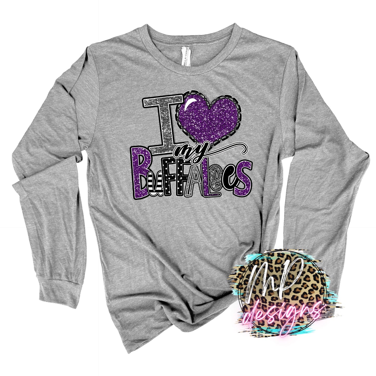 I LOVE MY BUFFALOES PURPLE LONG SLEEVE/SWEATSHIRT