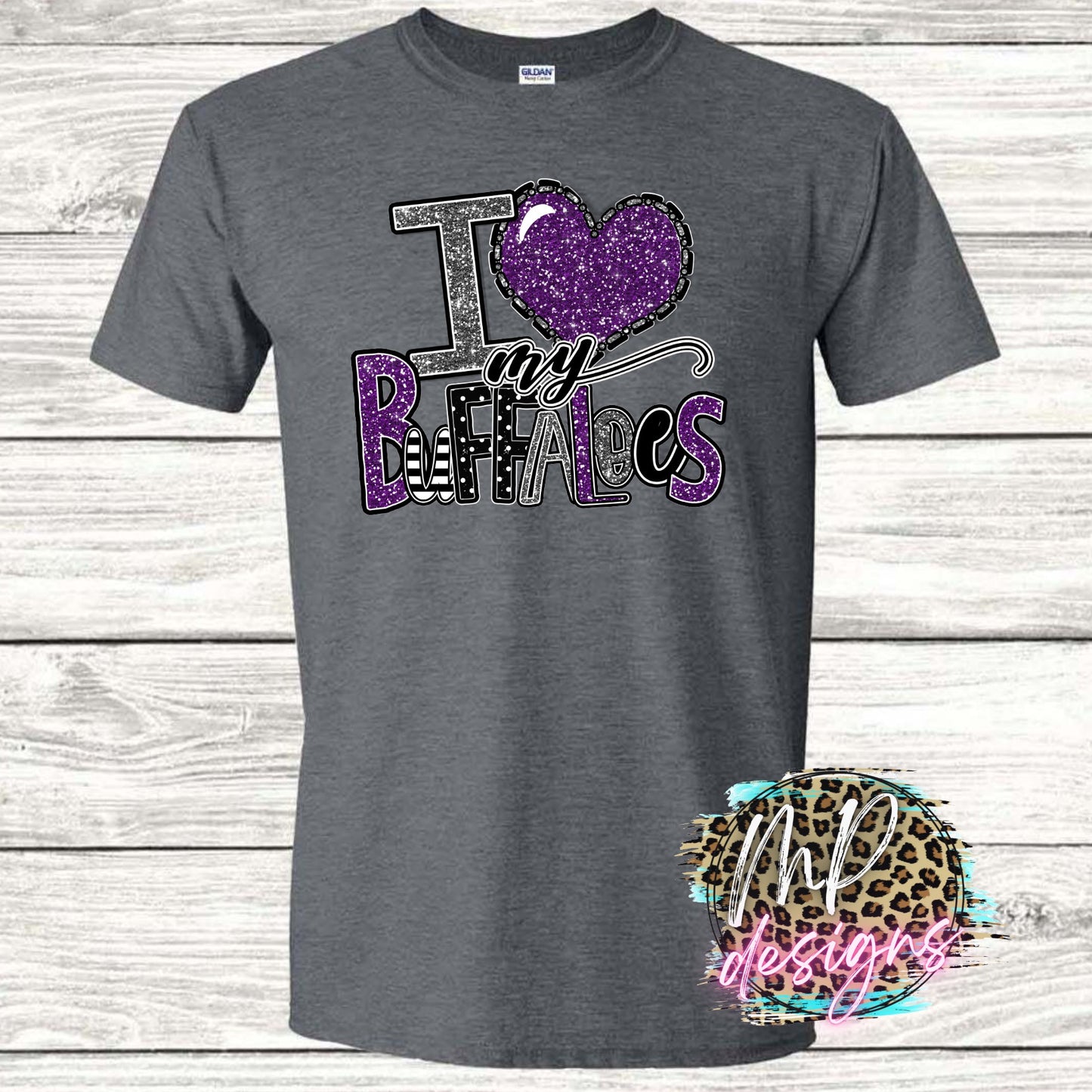 I LOVE MY BUFFALOES PURPLE T-SHIRT