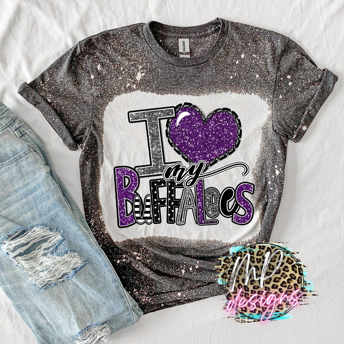 I LOVE MY BUFFALOES PURPLE T-SHIRT