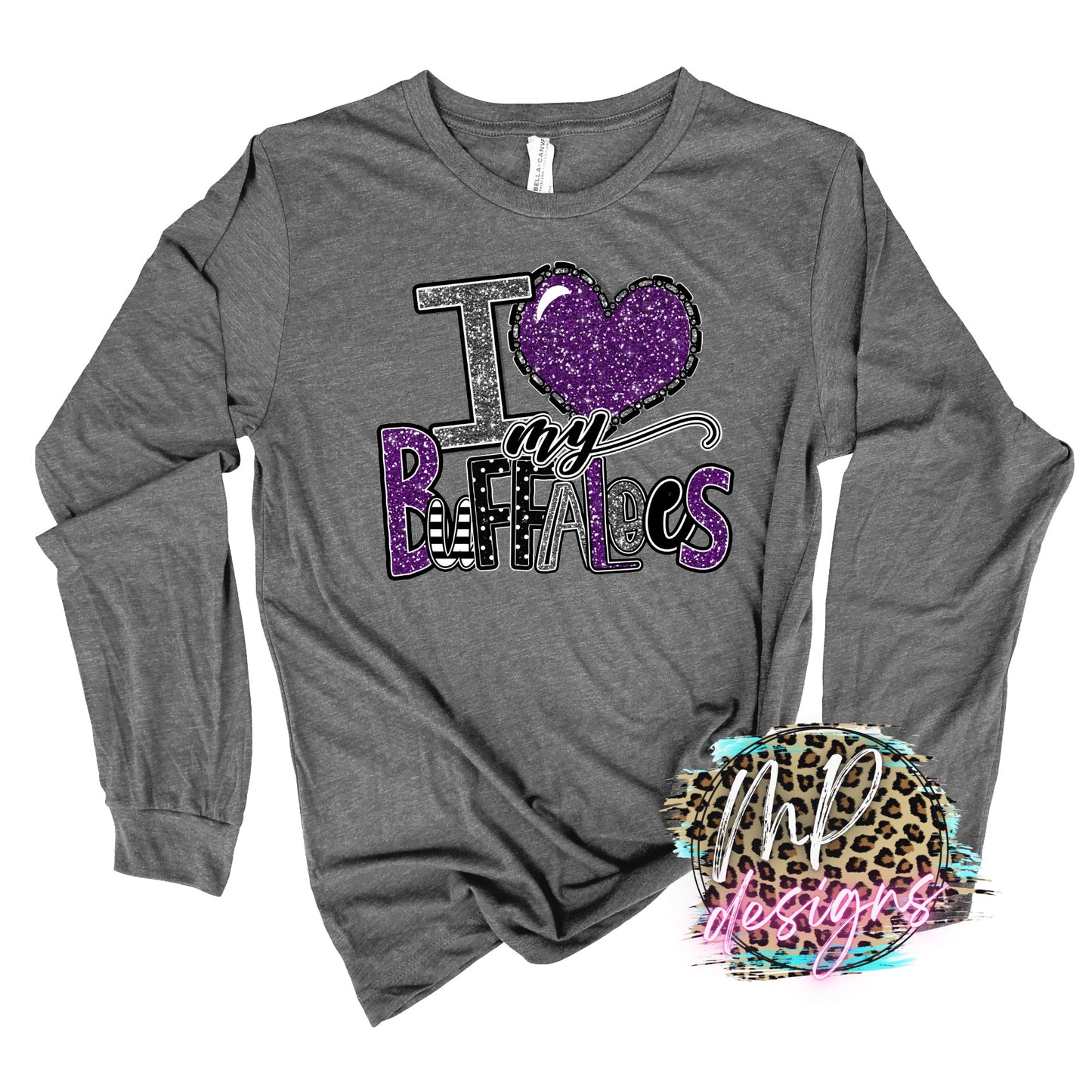 I LOVE MY BUFFALOES PURPLE LONG SLEEVE/SWEATSHIRT