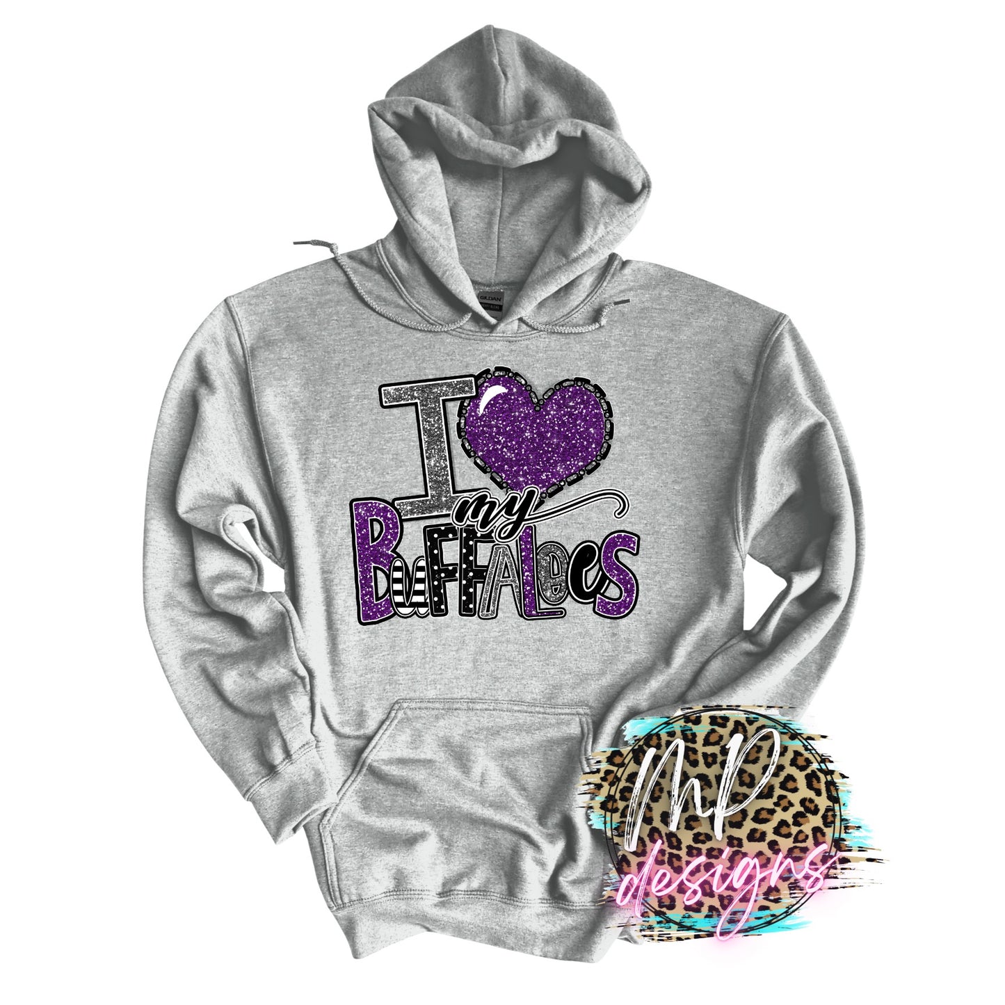 I LOVE MY BUFFALOES PURPLE LONG SLEEVE/SWEATSHIRT