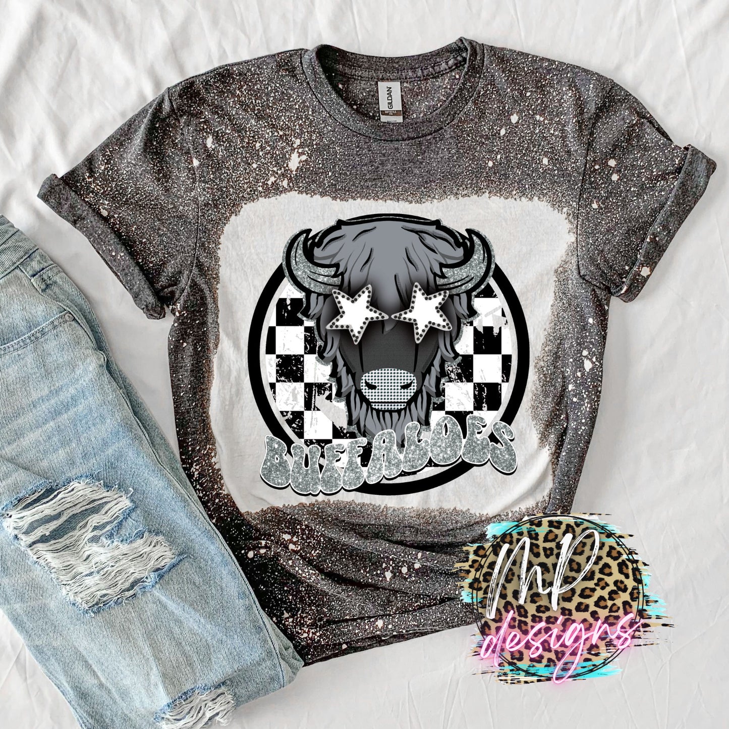 BUFFALOES PREPPY MASCOT PURPLE T-SHIRT