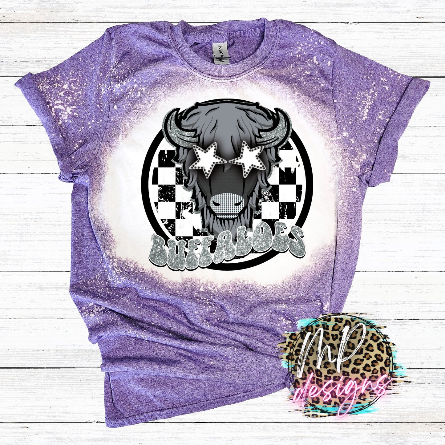 BUFFALOES PREPPY MASCOT PURPLE T-SHIRT