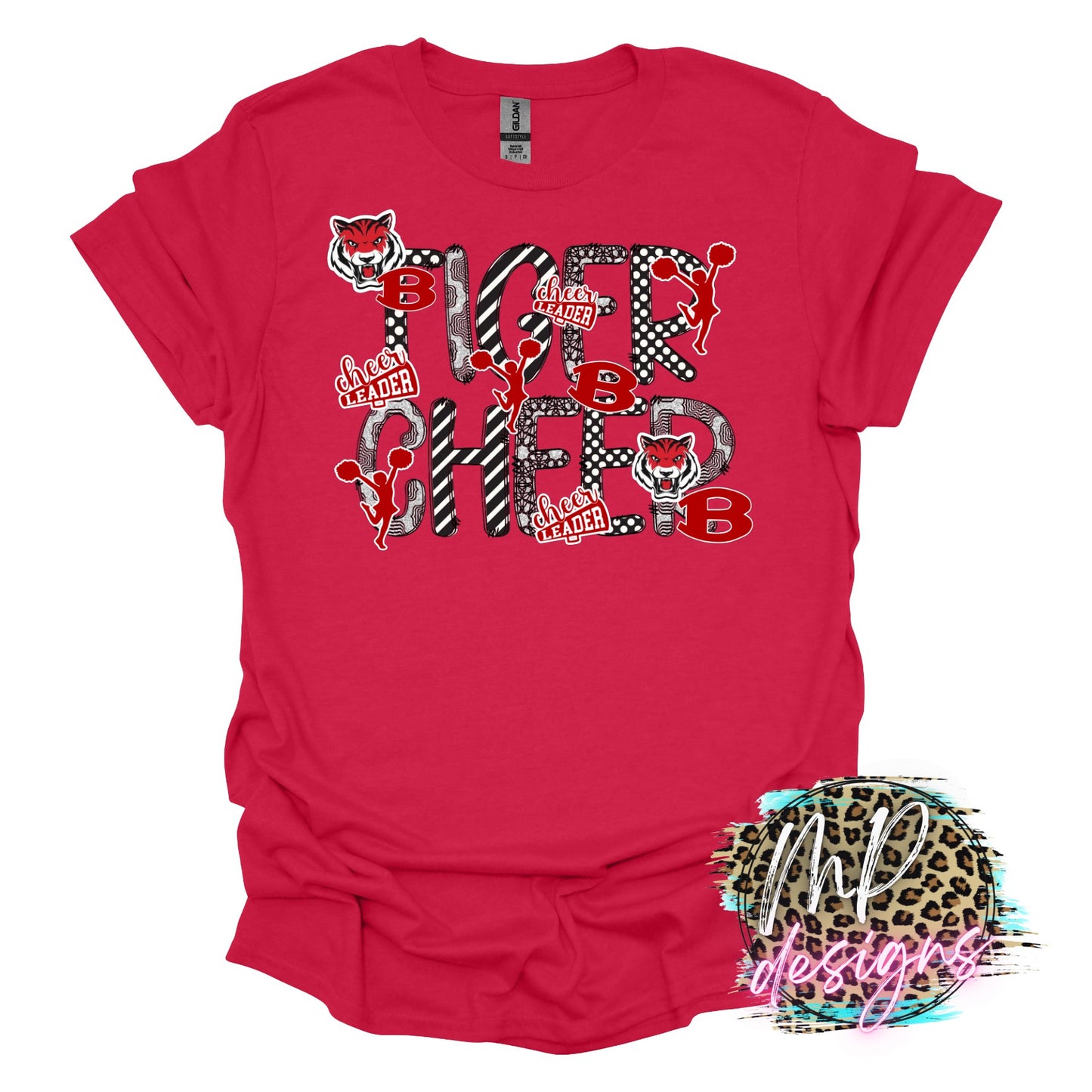 TIGER CHEER LETTERS T-SHIRT