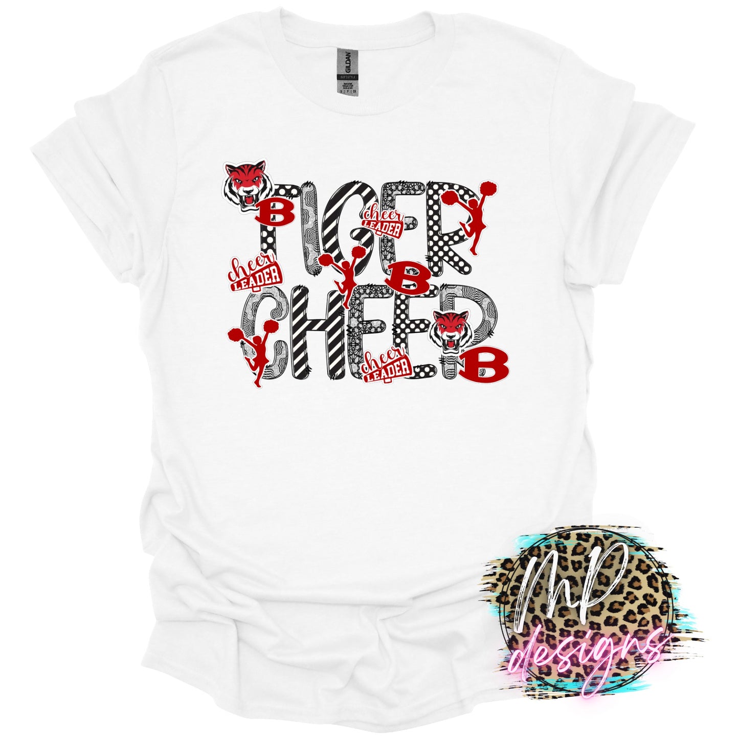 TIGER CHEER LETTERS T-SHIRT