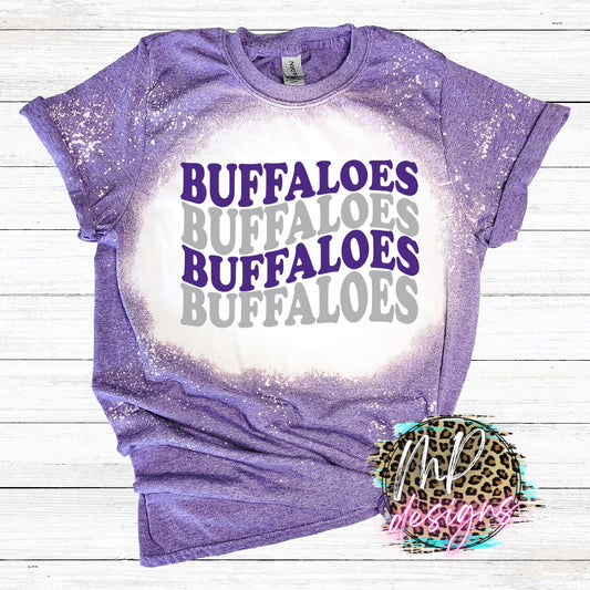 BUFFALOES WAVY RETRO PURPLE T-SHIRT