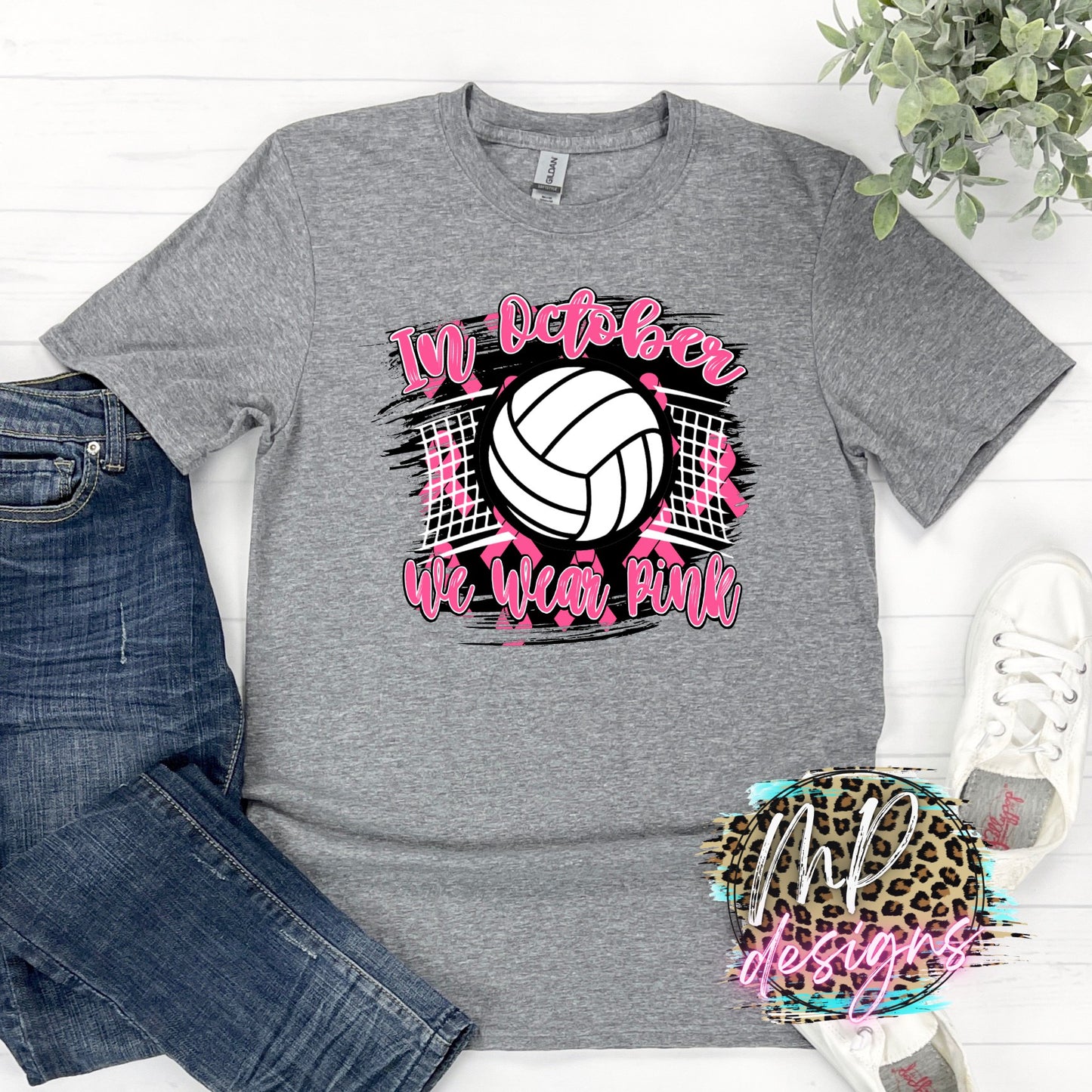 WE WEAR PINK VOLLEYBALL