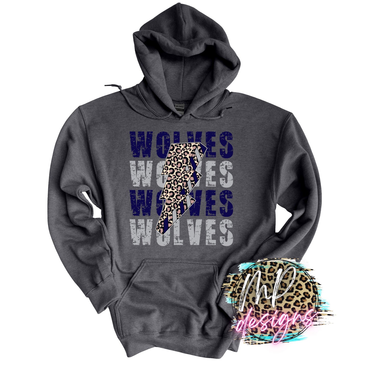 WOLVES BOLT NAVY LONG SLEEVE/SWEATSHIRT