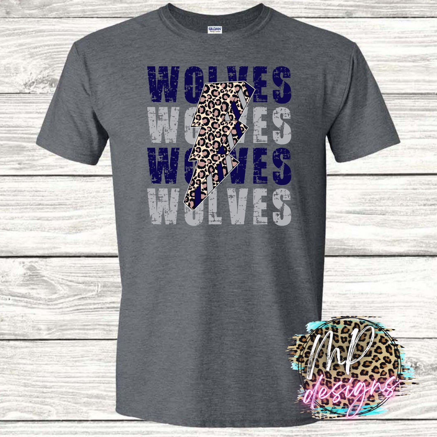 WOLVES BOLT NAVY T-SHIRT