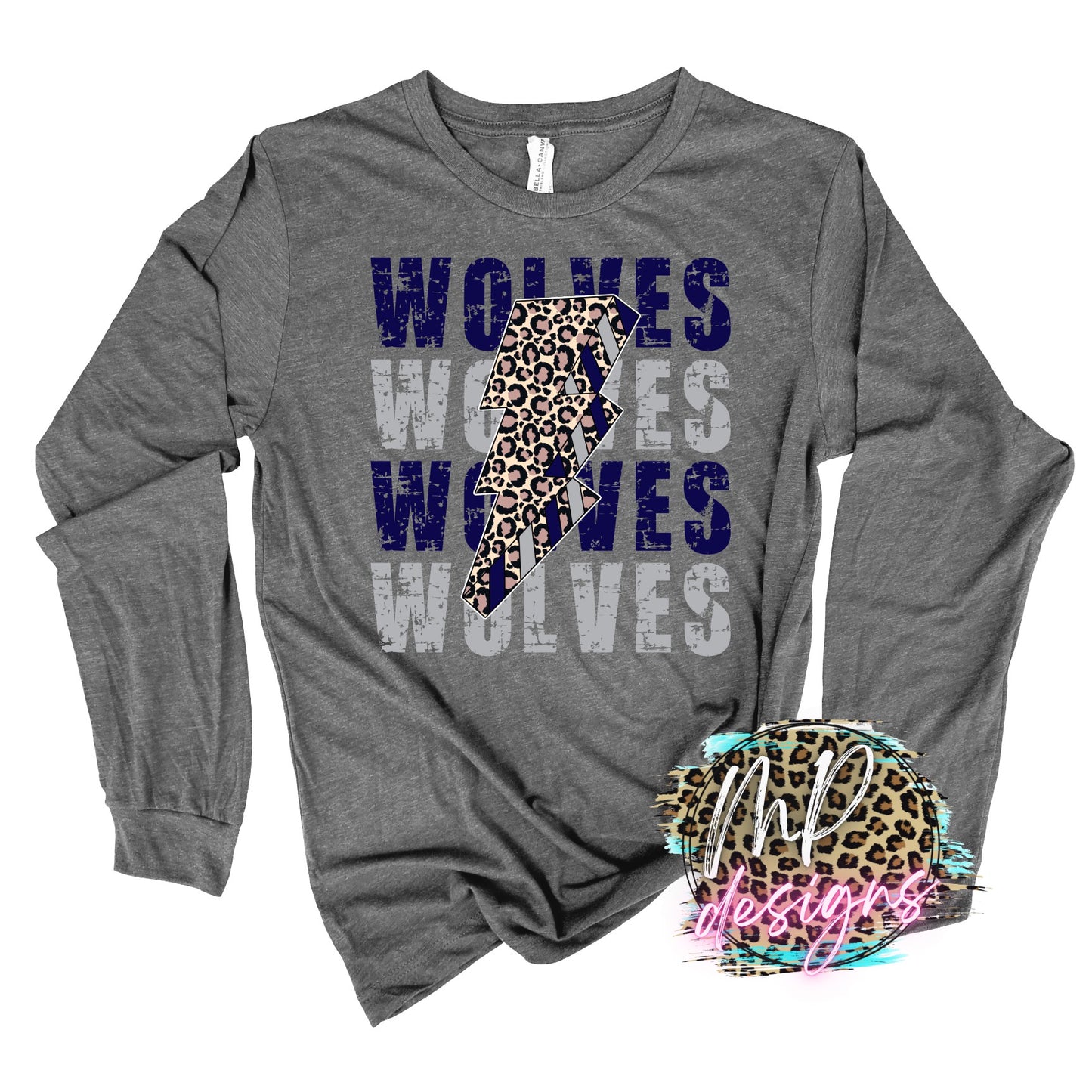 WOLVES BOLT NAVY LONG SLEEVE/SWEATSHIRT
