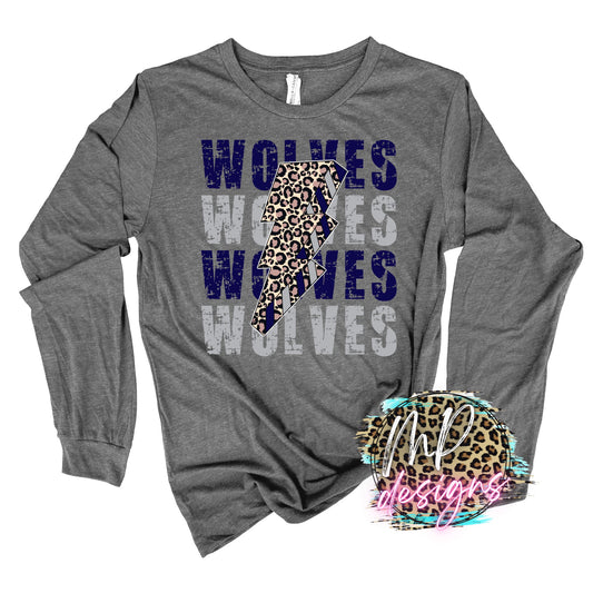 WOLVES BOLT NAVY LONG SLEEVE/SWEATSHIRT