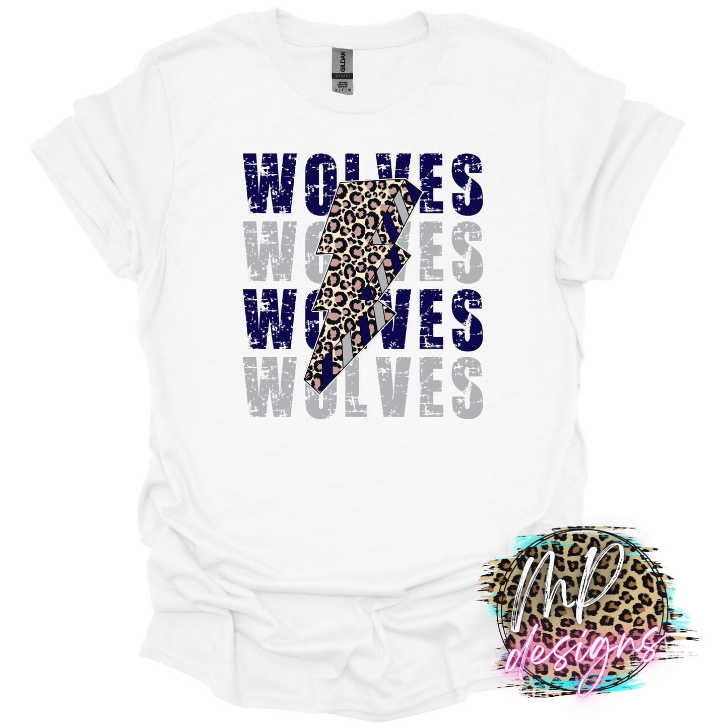 WOLVES BOLT NAVY T-SHIRT