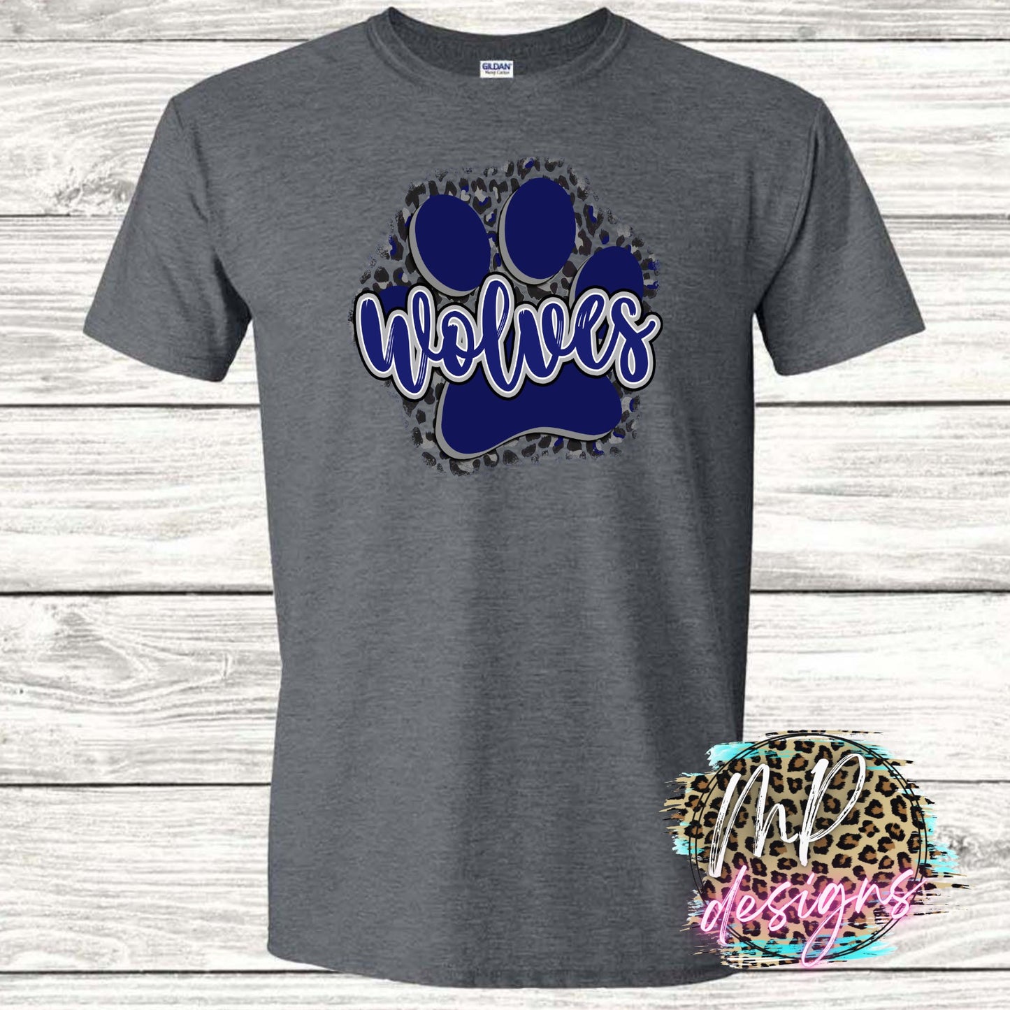 WOLVES PAW NAVY T-SHIRT