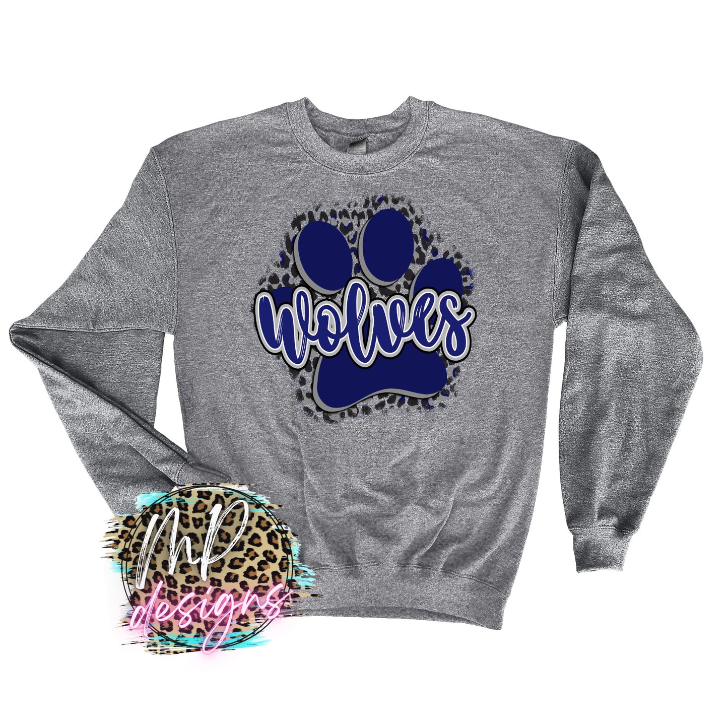 WOLVES PAW NAVY LONG SLEEVE/SWEATSHIRT