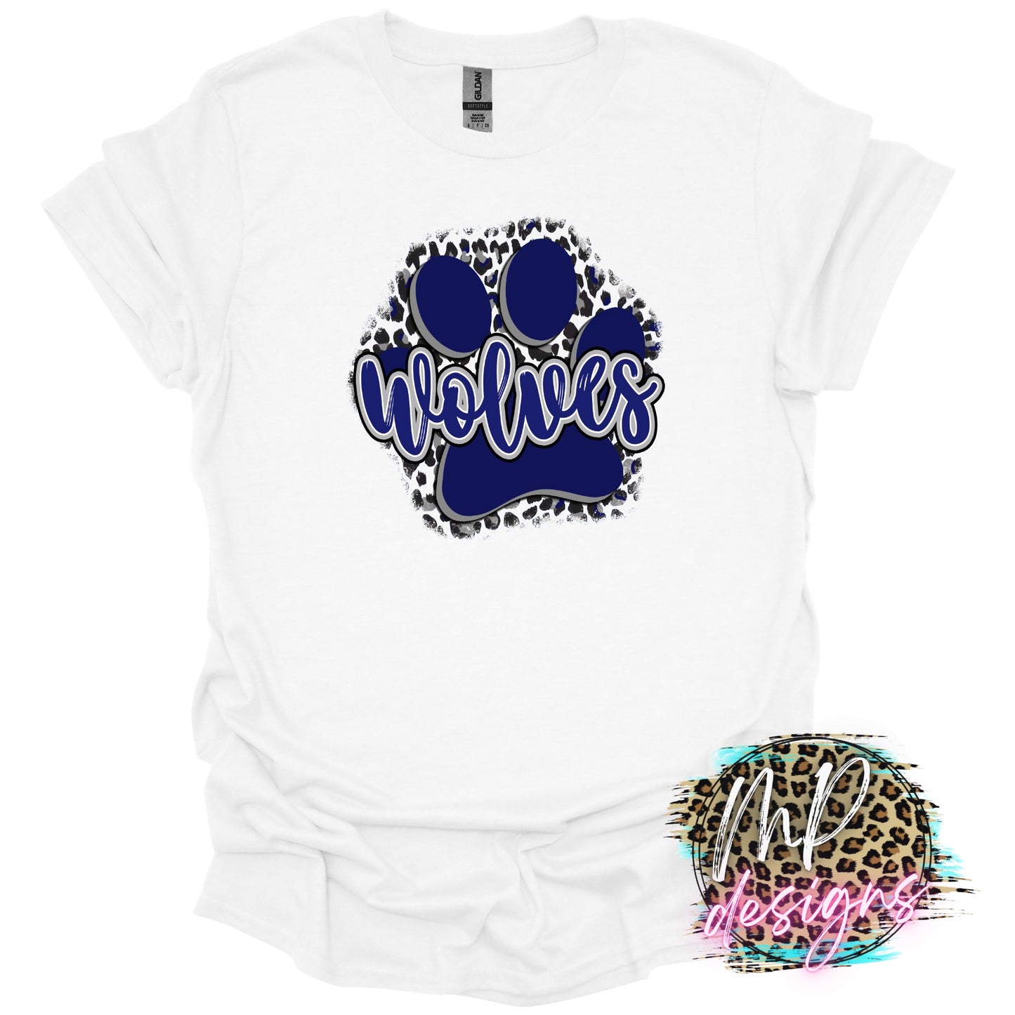 WOLVES PAW NAVY T-SHIRT