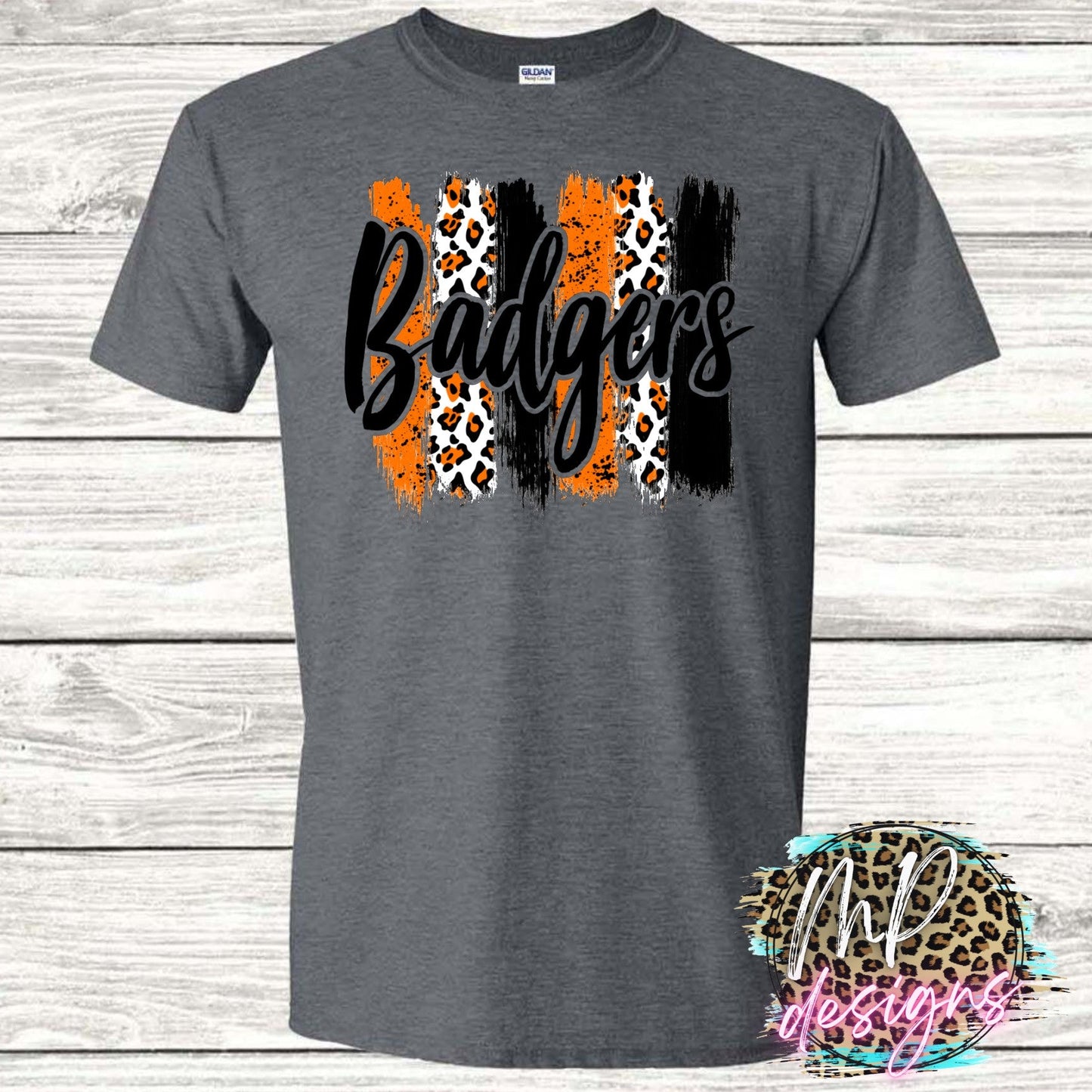 BADGERS BRUSHSTROKE ORANGE T-SHIRT