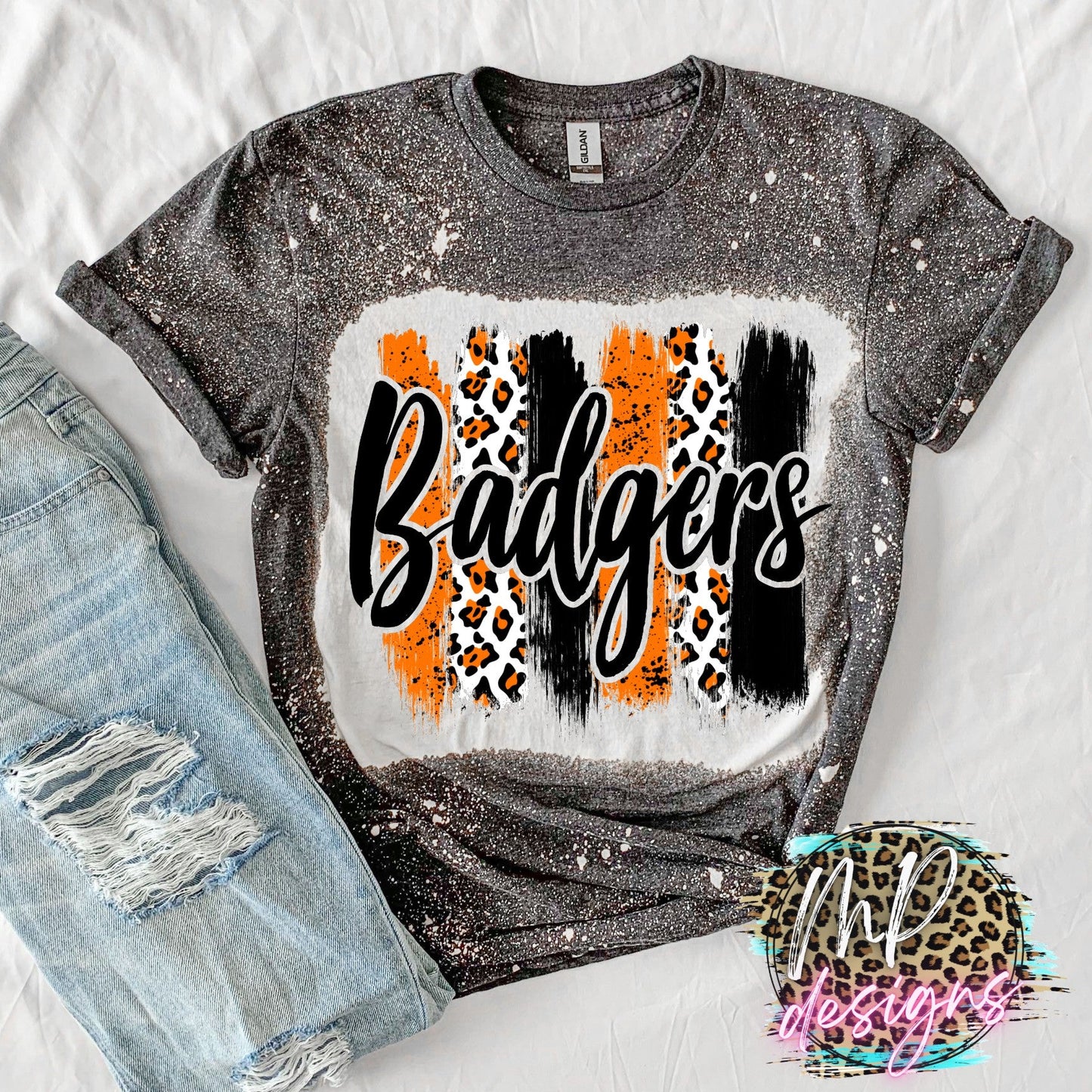 BADGERS BRUSHSTROKE ORANGE T-SHIRT