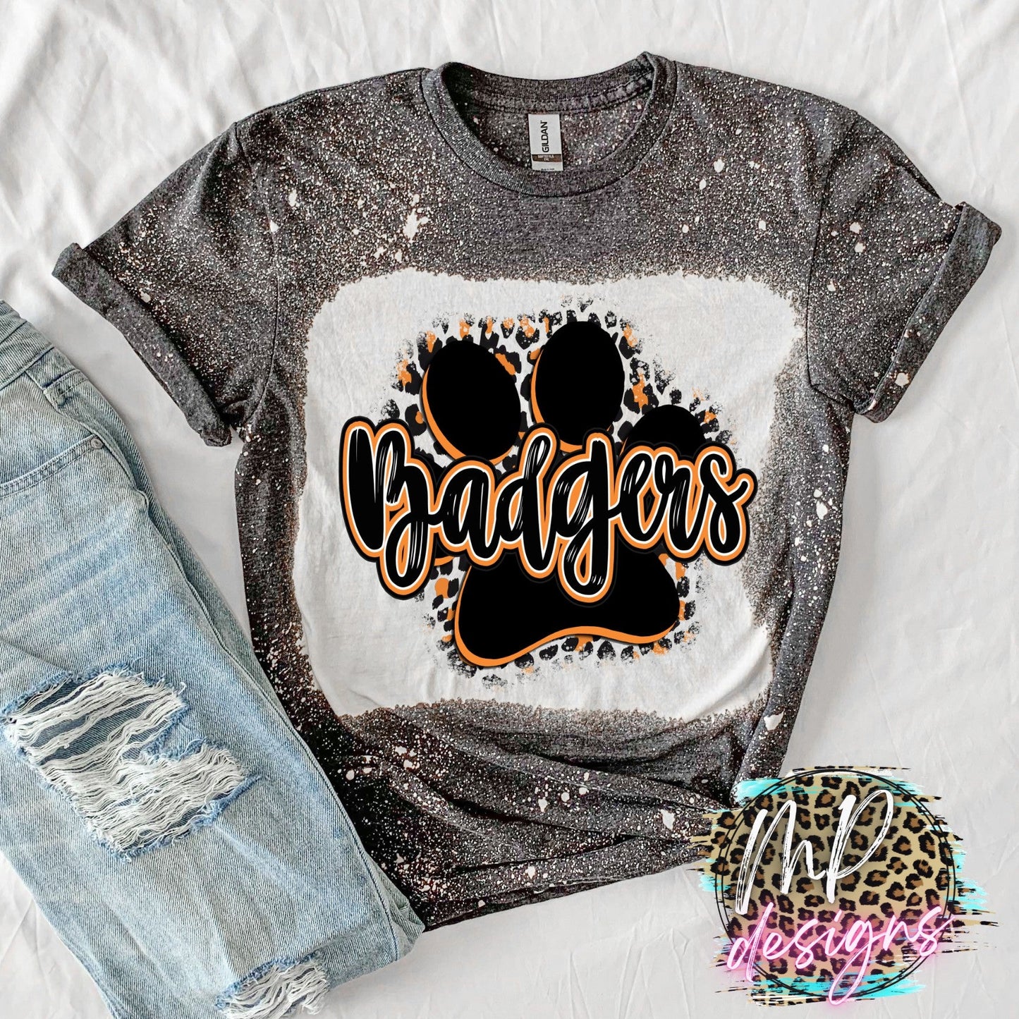 BADGERS PAW ORANGE T-SHIRT