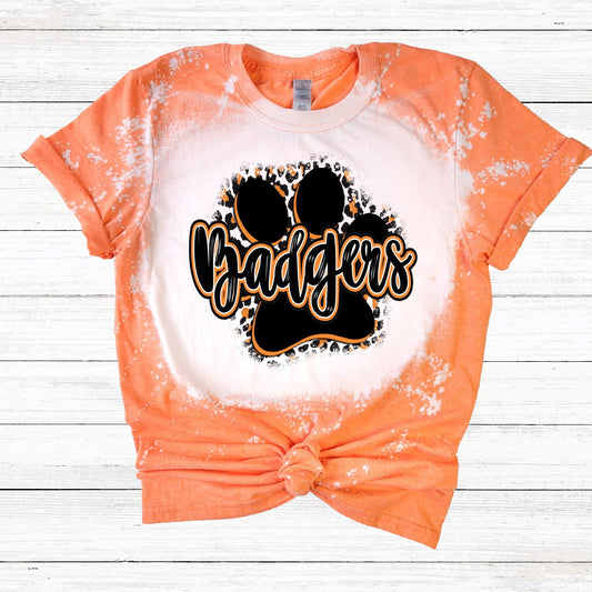 BADGERS PAW ORANGE T-SHIRT