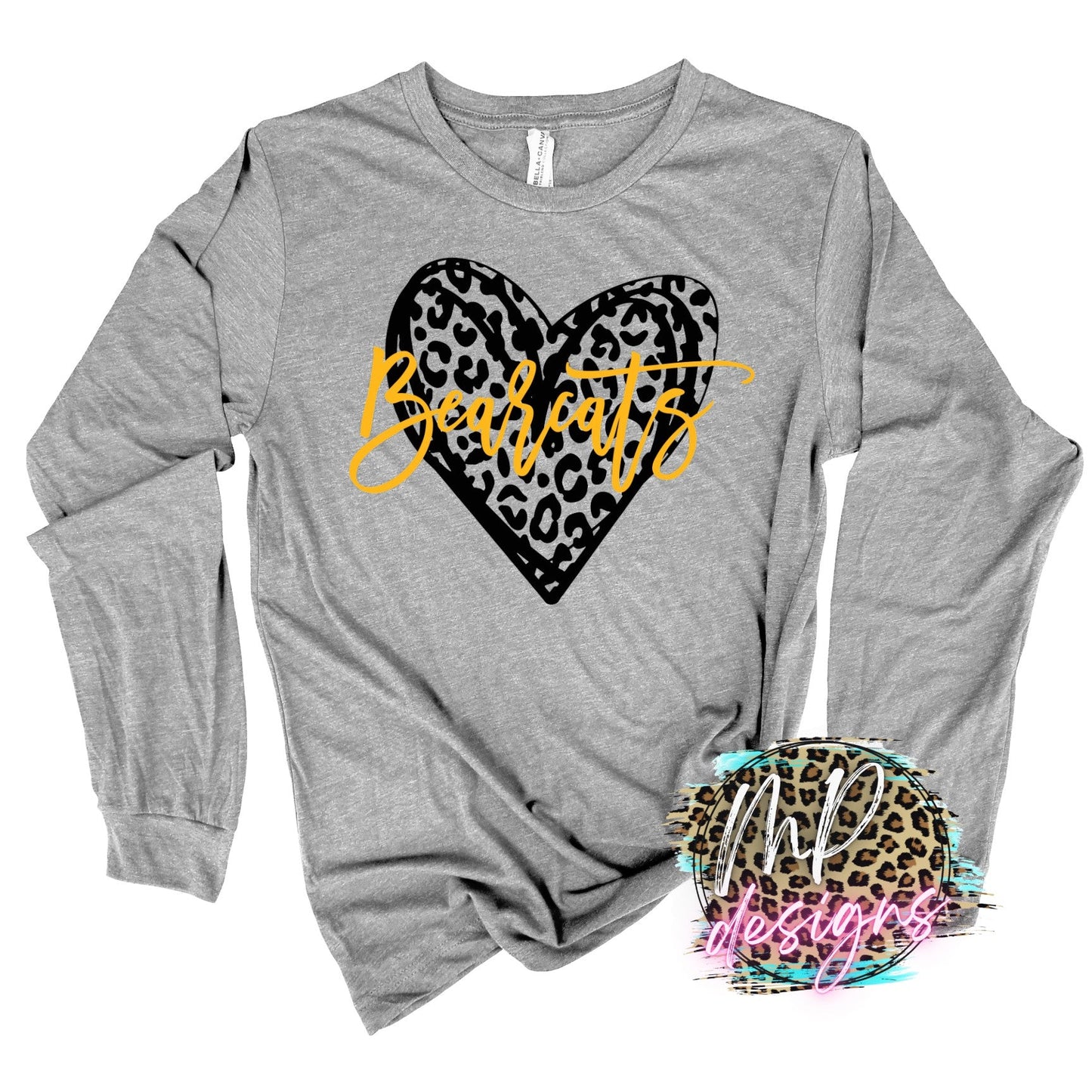 BEARCATS LEOPARD HEART LONG SLEEVE/SWEATSHIRT