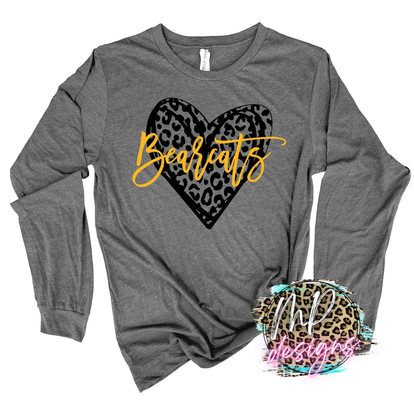 BEARCATS LEOPARD HEART LONG SLEEVE/SWEATSHIRT