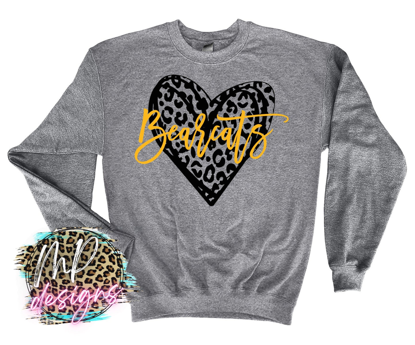 BEARCATS LEOPARD HEART LONG SLEEVE/SWEATSHIRT