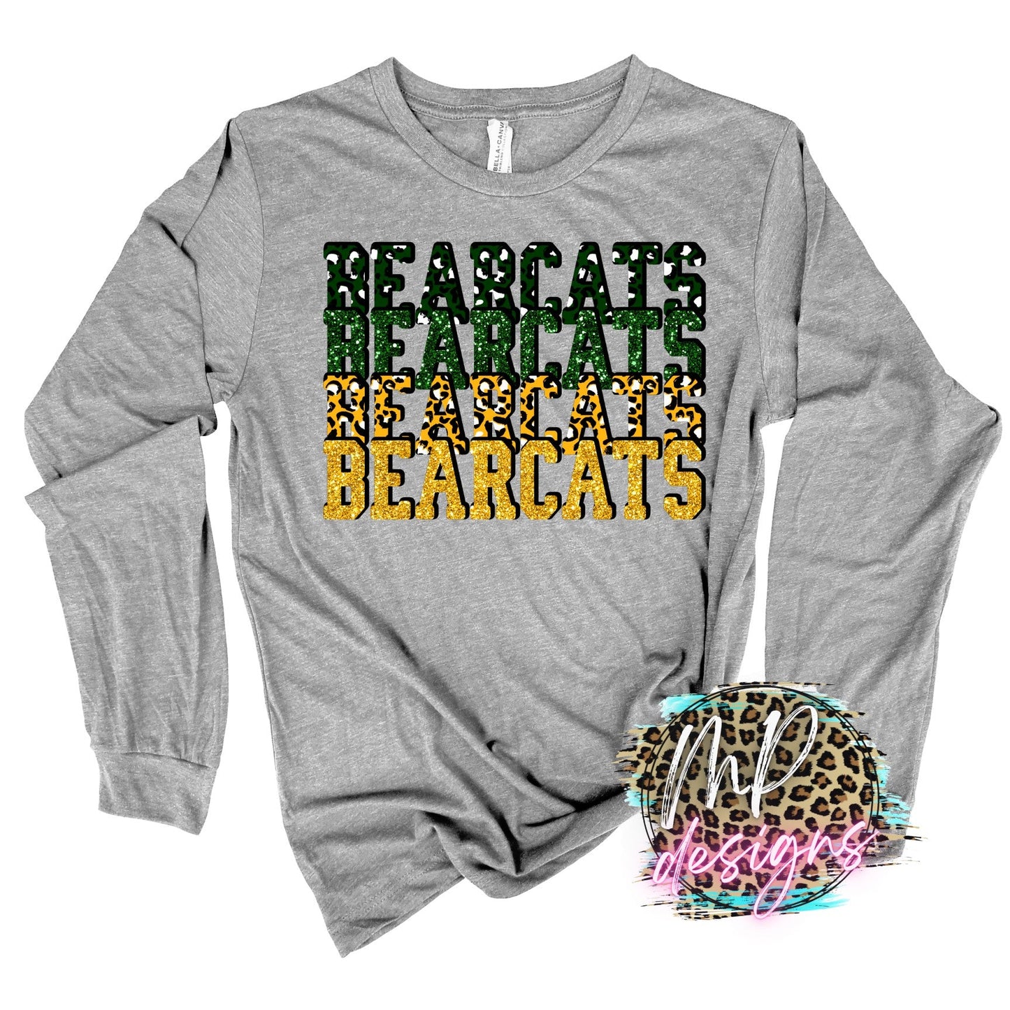 BEARCATS STACKED GLITTER LONG SLEEVE/SWEATSHIRT