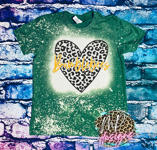 BUMBLEBEES LEOPARD HEART T-SHIRT