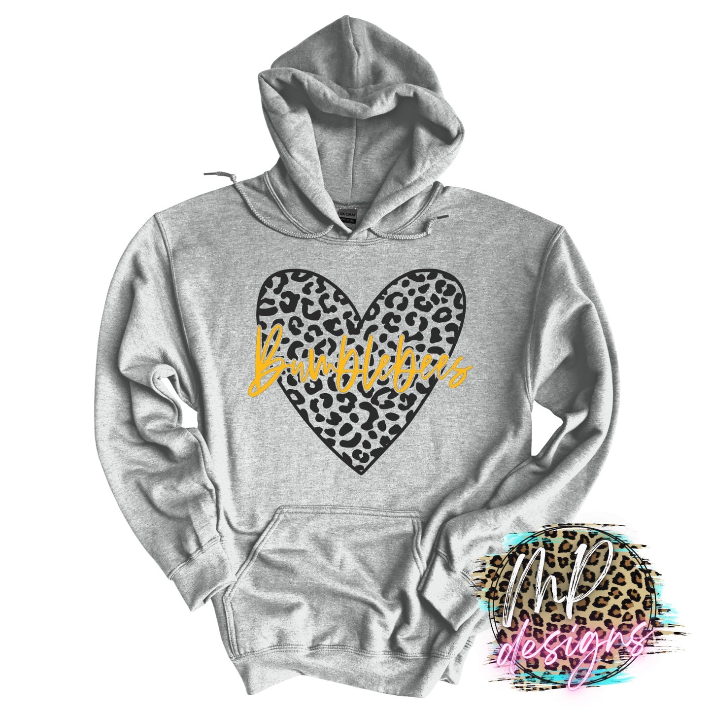 BUMBLEBEES LEOPARD HEART LONG SLEEVE/SWEATSHIRT
