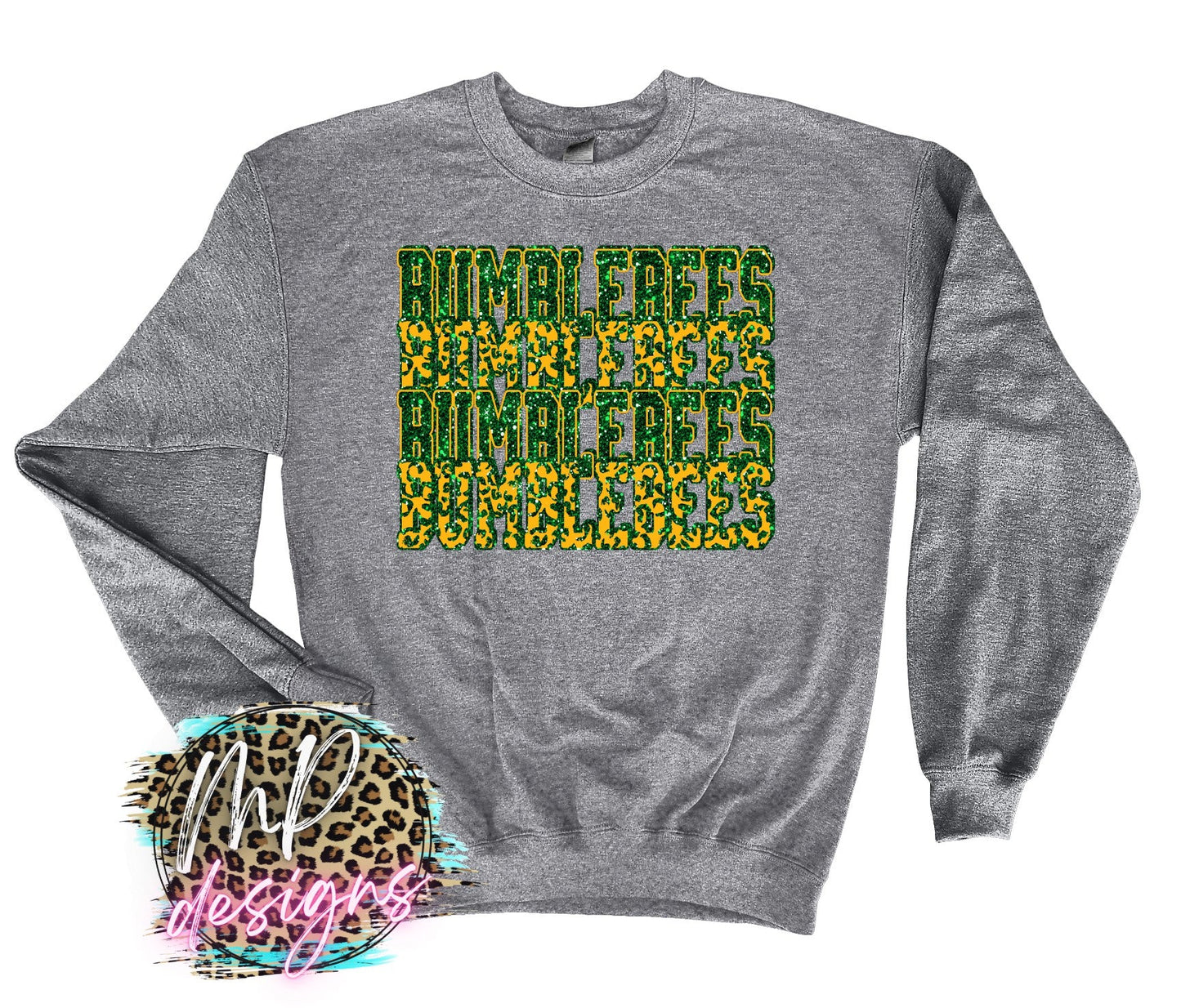 BUMBLEBEES STACKED GLITTER LONG SLEEVE/SWEATSHIRT