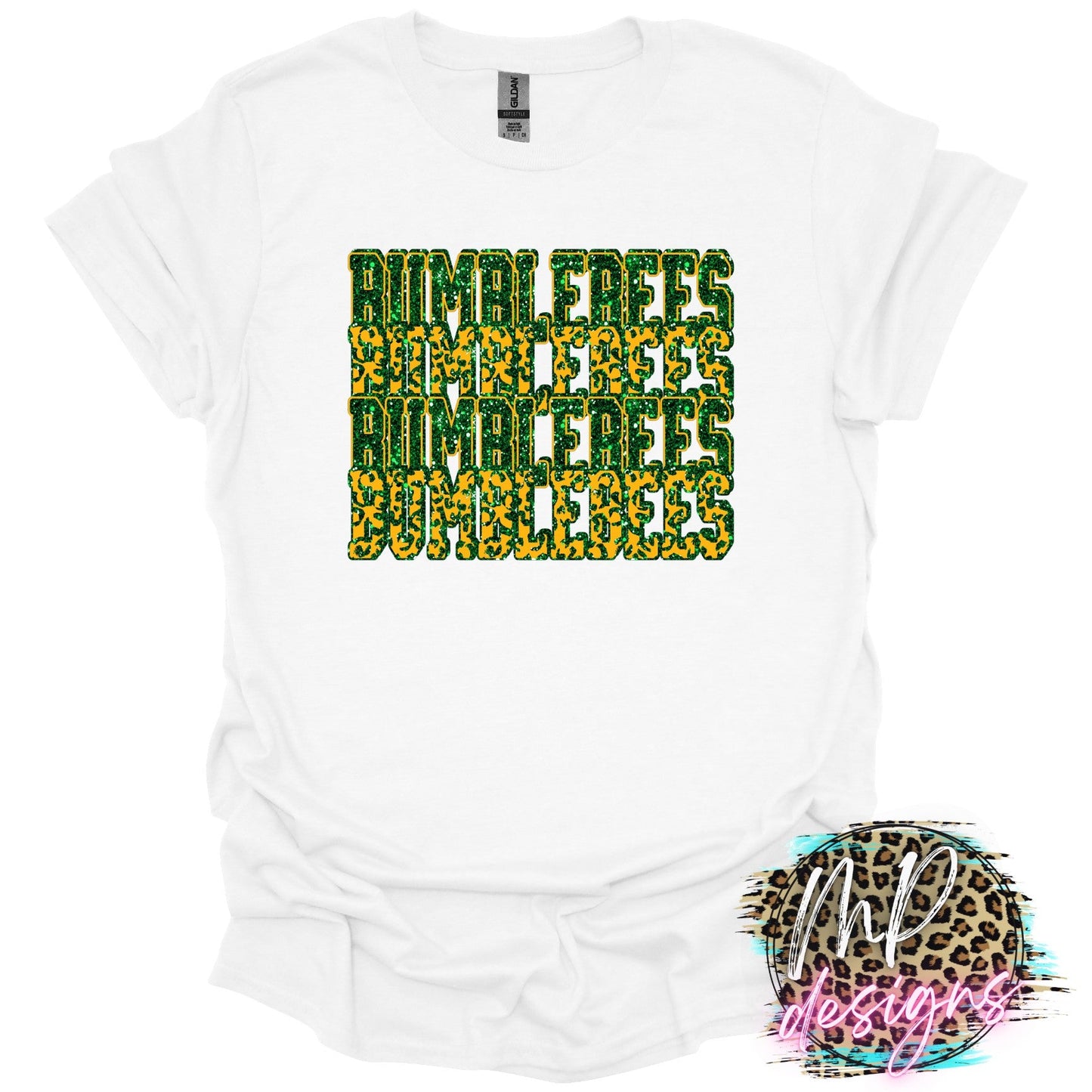 BUMBLEBEES STACKED GLITTER T-SHIRT