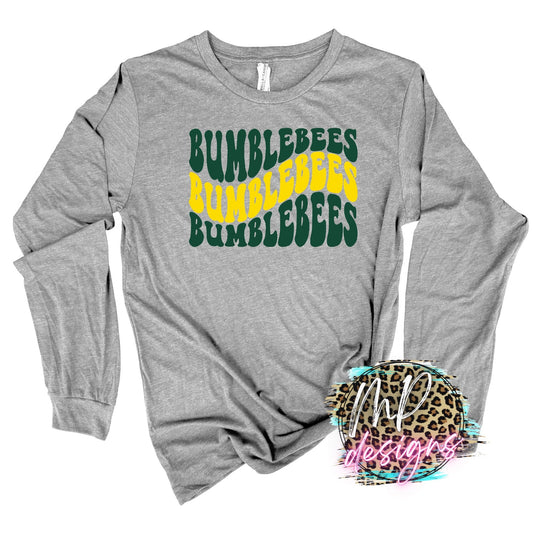 BUMBLEBEES WAVY RETRO LONG SLEEVE/SWEATSHIRT