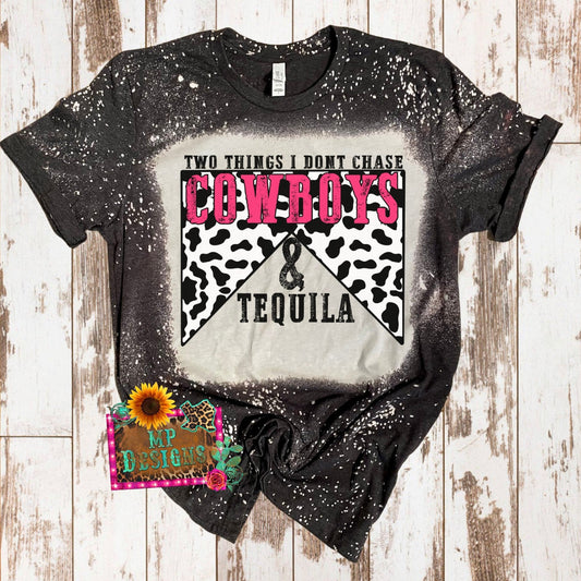 COWBOYS AND TEQUILA BLEACHED T-SHIRT