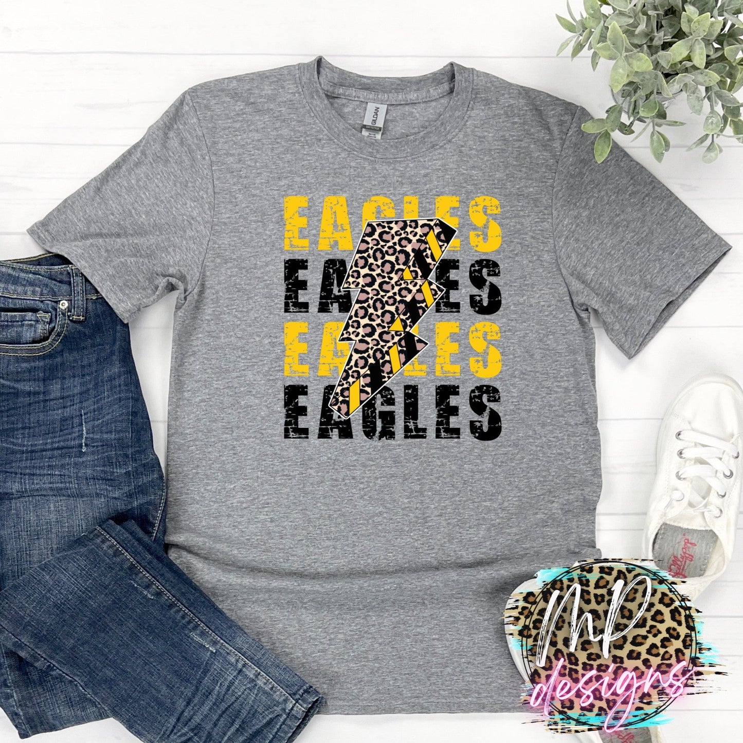 EAGLES BOLT GOLD T-SHIRT