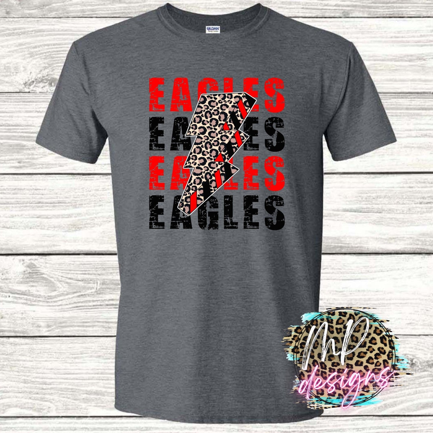 EAGLES BOLT RED T-SHIRT