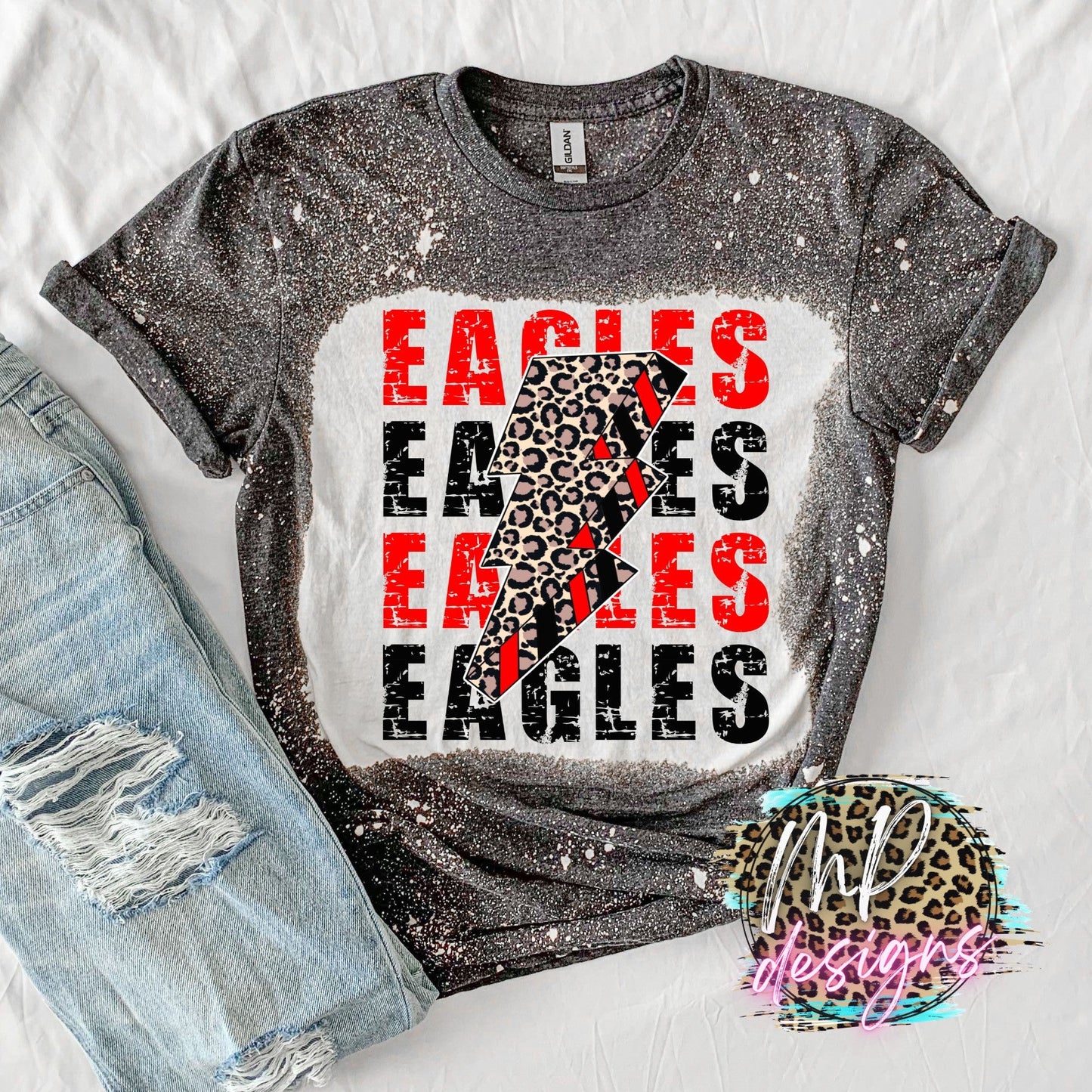 EAGLES BOLT RED T-SHIRT