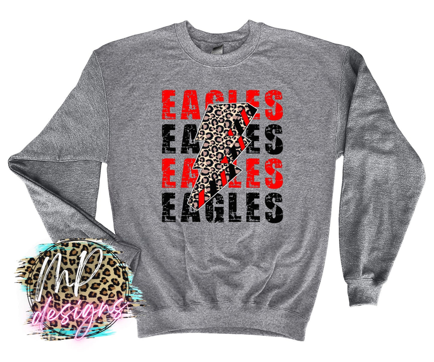 EAGLES BOLT RED LONG SLEEVE/SWEATSHIRT