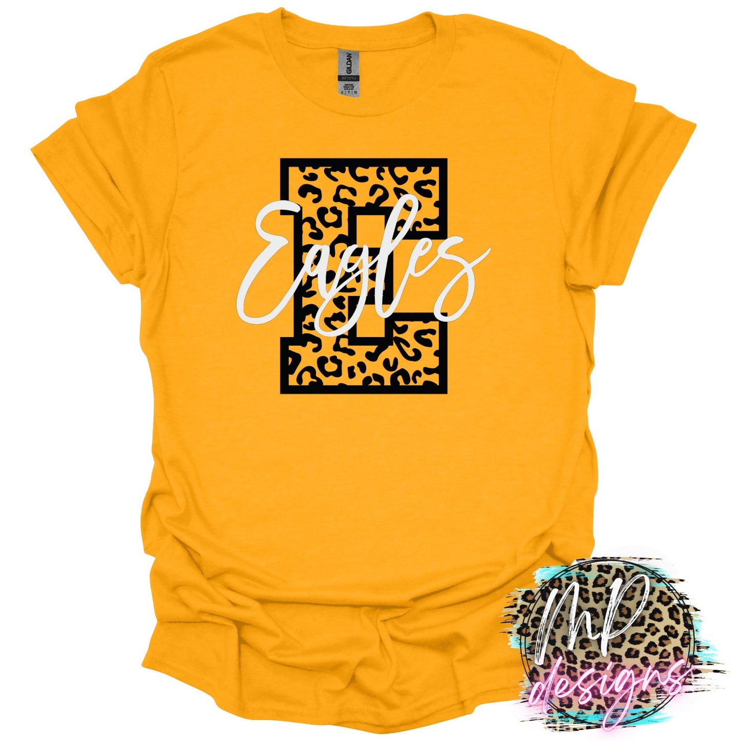 EAGLES E LEOPARD GOLD T-SHIRT