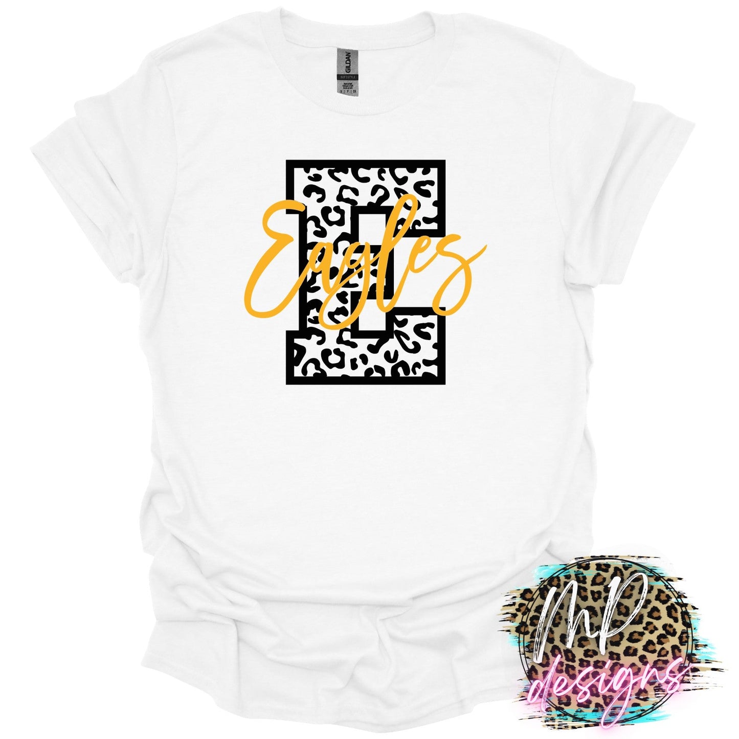 EAGLES E LEOPARD GOLD T-SHIRT