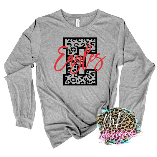 EAGLES E RED LONG SLEEVE/SWEATSHIRT