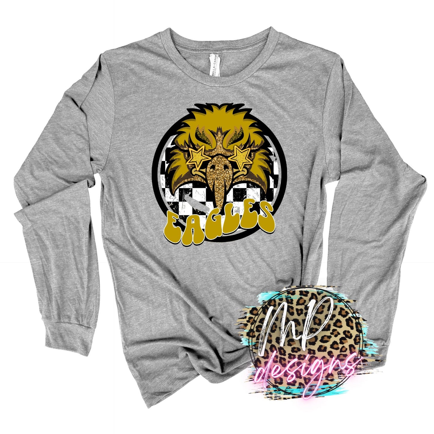 EAGLES PREPPY MASCOT GOLD LONG SLEEVE/SWEATSHIRT