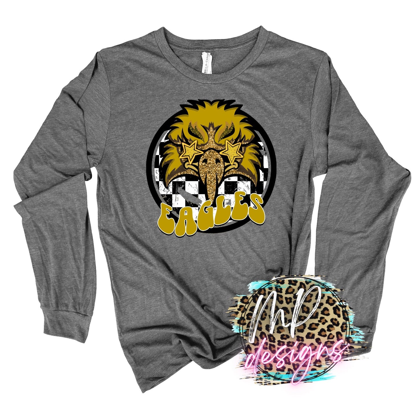 EAGLES PREPPY MASCOT GOLD LONG SLEEVE/SWEATSHIRT