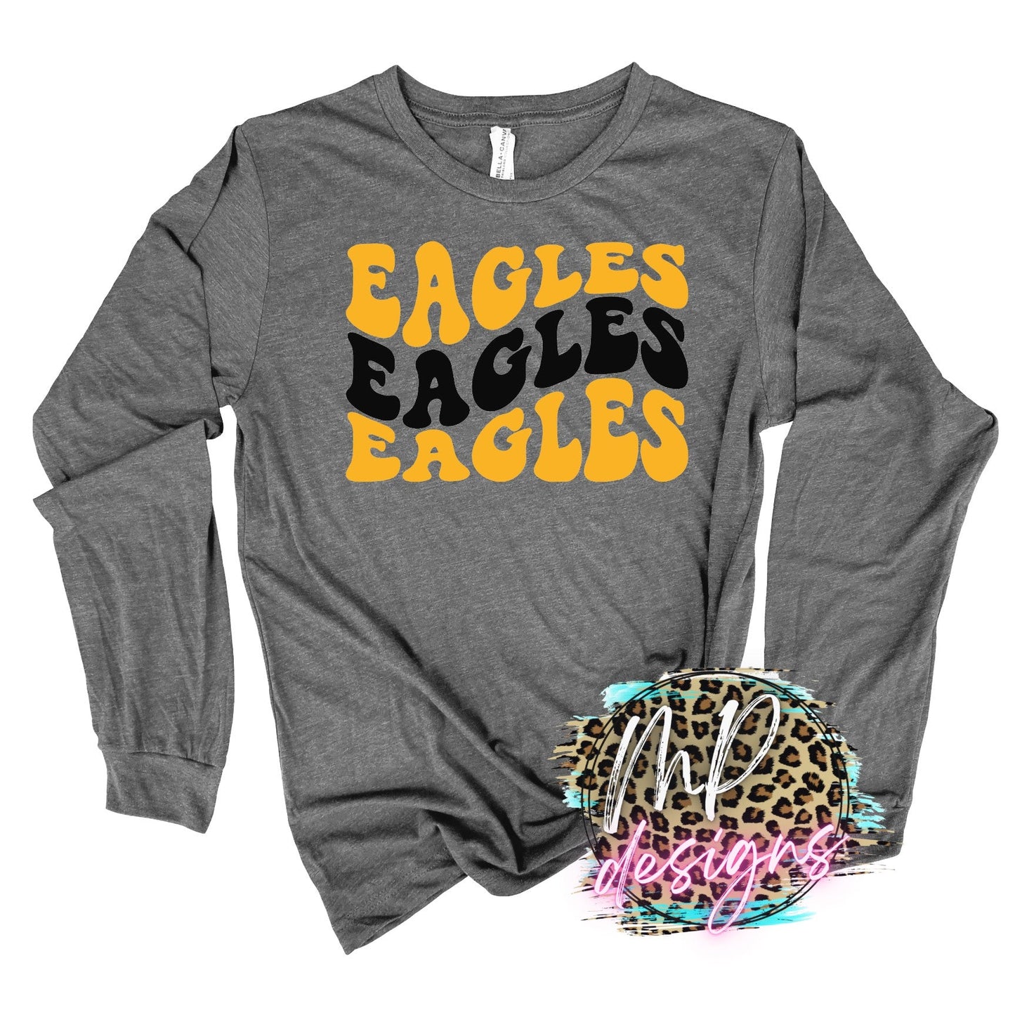 EAGLES WAVY RETRO GOLD LONG SLEEVE/SWEATSHIRT